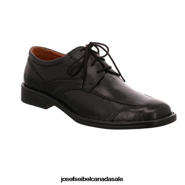 Men Josef Seibel Douglas 05 BLACK Lace-Up Shoes XP2NL314
