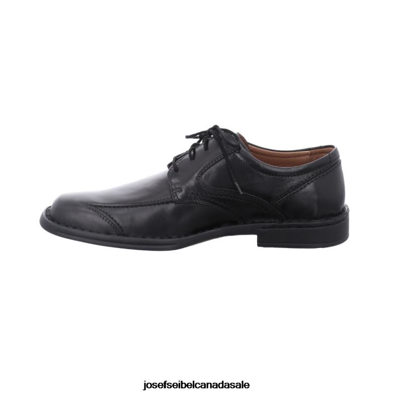 Men Josef Seibel Douglas 05 BLACK Lace-Up Shoes XP2NL314