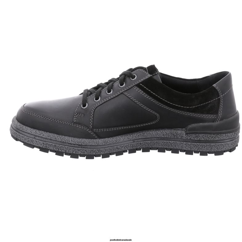 Men Josef Seibel Emil 58 BLACK Lace-Up Shoes XP2NL321