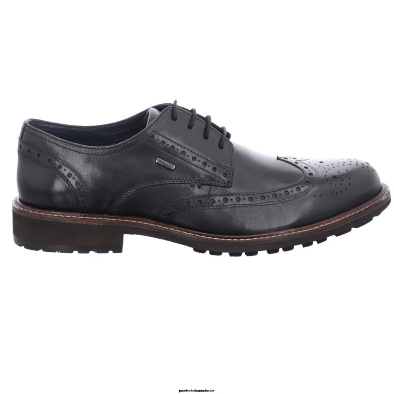 Men Josef Seibel Jasper 53 BLACK Lace-Up Shoes XP2NL324