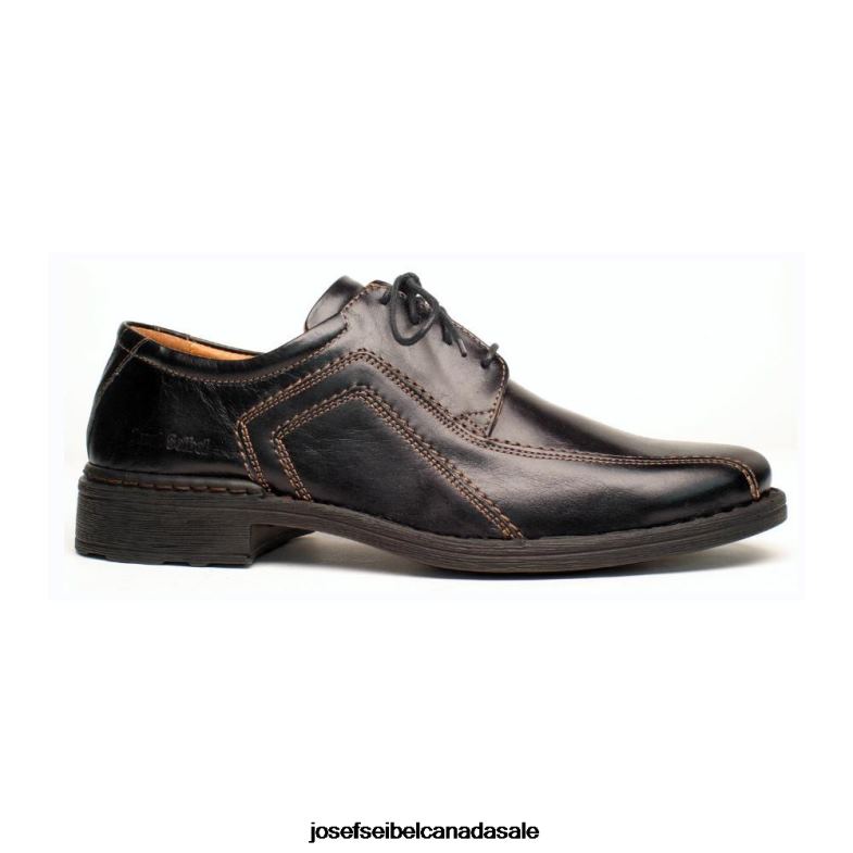 Men Josef Seibel Sander BLACK Lace-Up Shoes XP2NL344