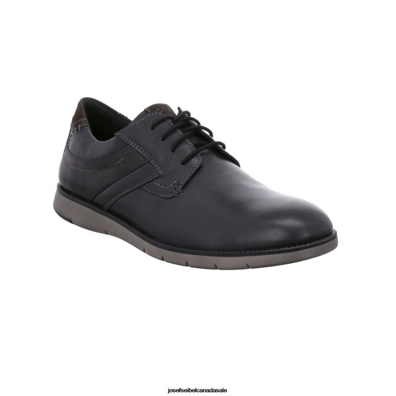 Men Josef Seibel Tyler 25 BLACK Lace-Up Shoes XP2NL345
