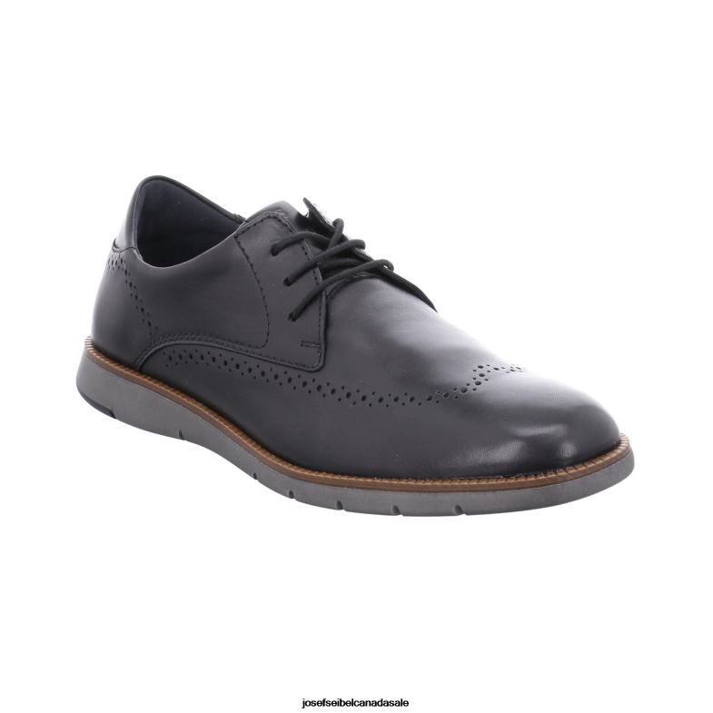 Men Josef Seibel Tyler 33 BLACK Lace-Up Shoes XP2NL282