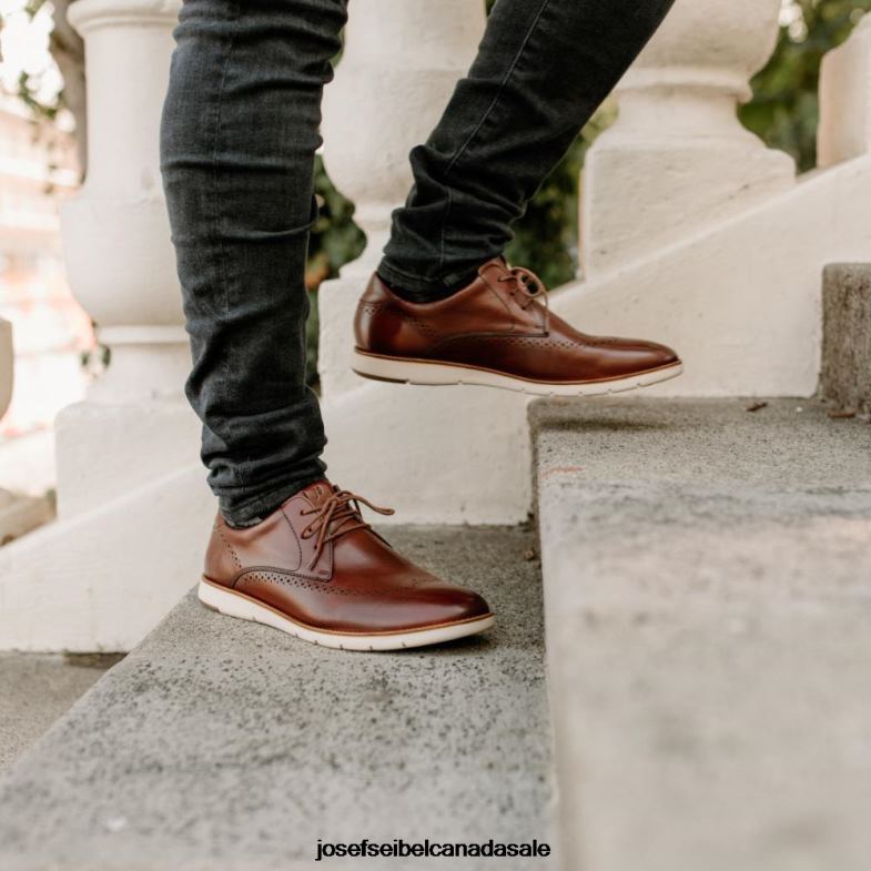 Men Josef Seibel Tyler 33 COGNAC Lace-Up Shoes XP2NL281