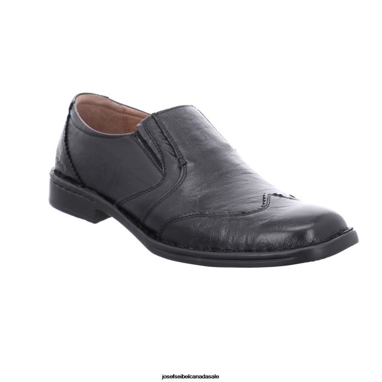 Men Josef Seibel Douglas BLACK Slip-On Shoes XP2NL313