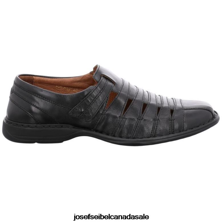 Men Josef Seibel Steven BLACK Slip-On Shoes XP2NL311