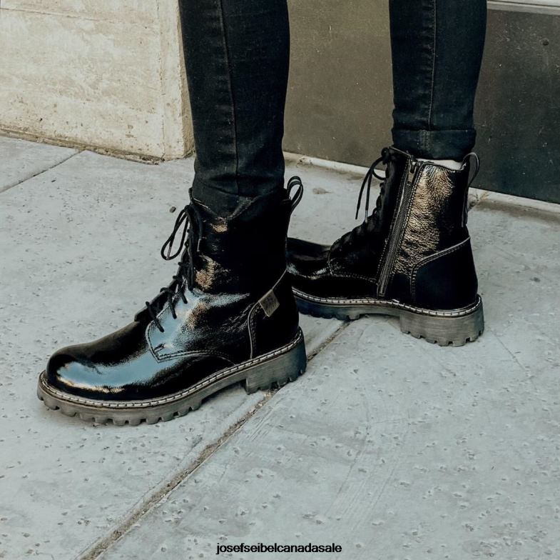 Women Josef Seibel Marta 02 BLACK PATENT Boots XP2NL235