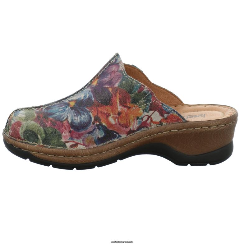 Women Josef Seibel Catalonia 51 GRAPHITE PRINT Clogs XP2NL277