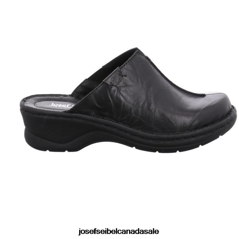 Women Josef Seibel Catalonia 54 BLACK Clogs XP2NL273