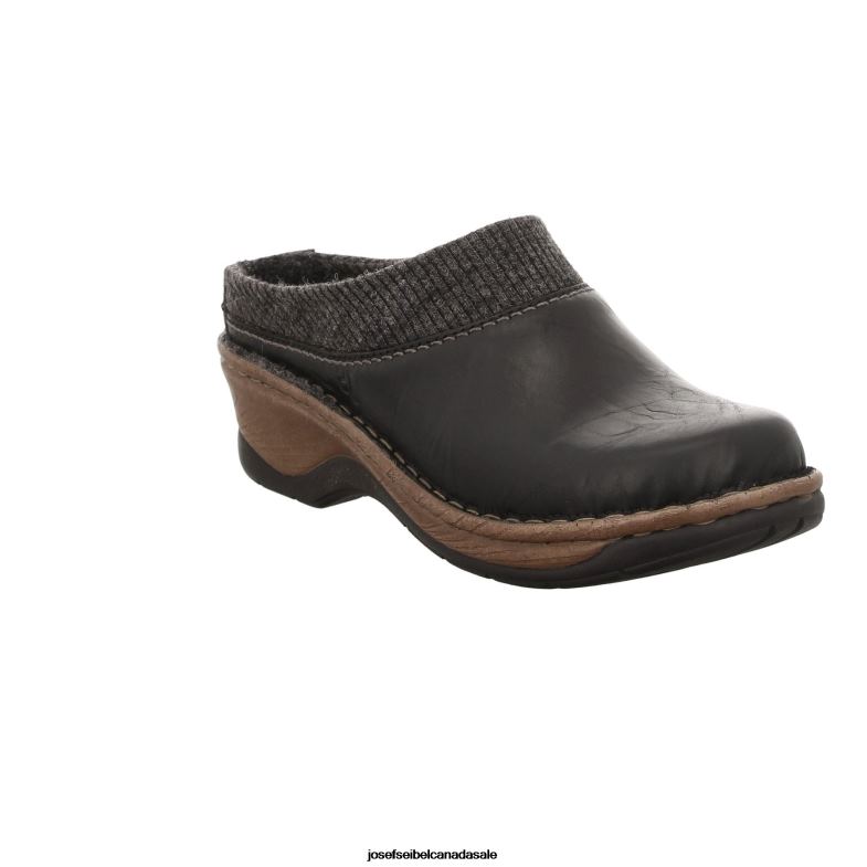 Women Josef Seibel Catalonia 69 BLACK Clogs XP2NL279