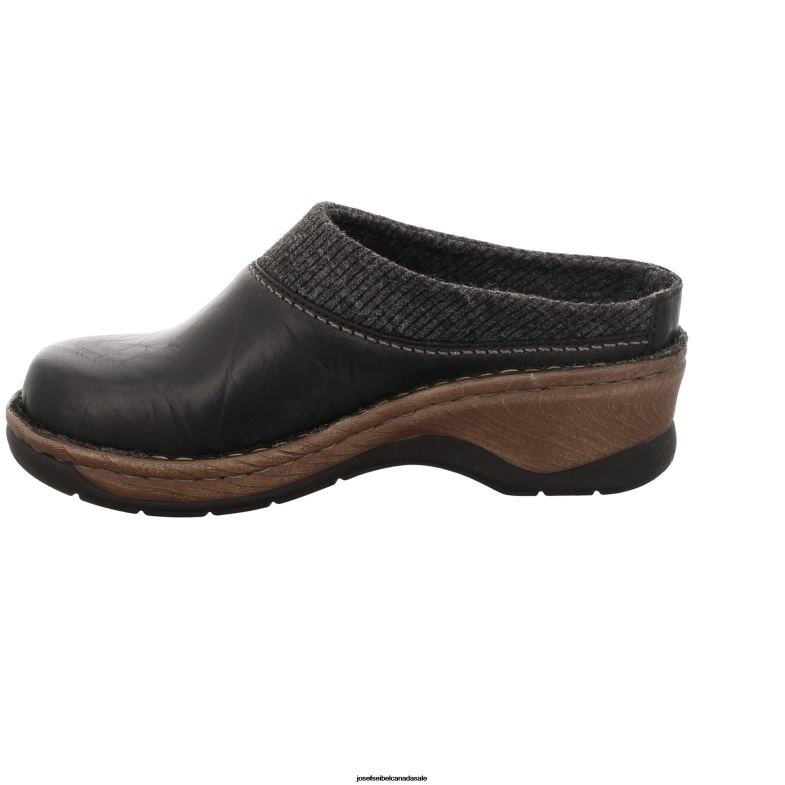 Women Josef Seibel Catalonia 69 BLACK Clogs XP2NL279