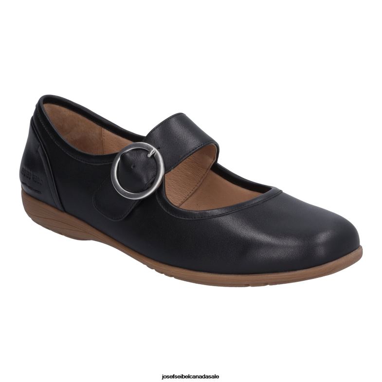 Women Josef Seibel Fenja 18 BLACK Flats XP2NL161