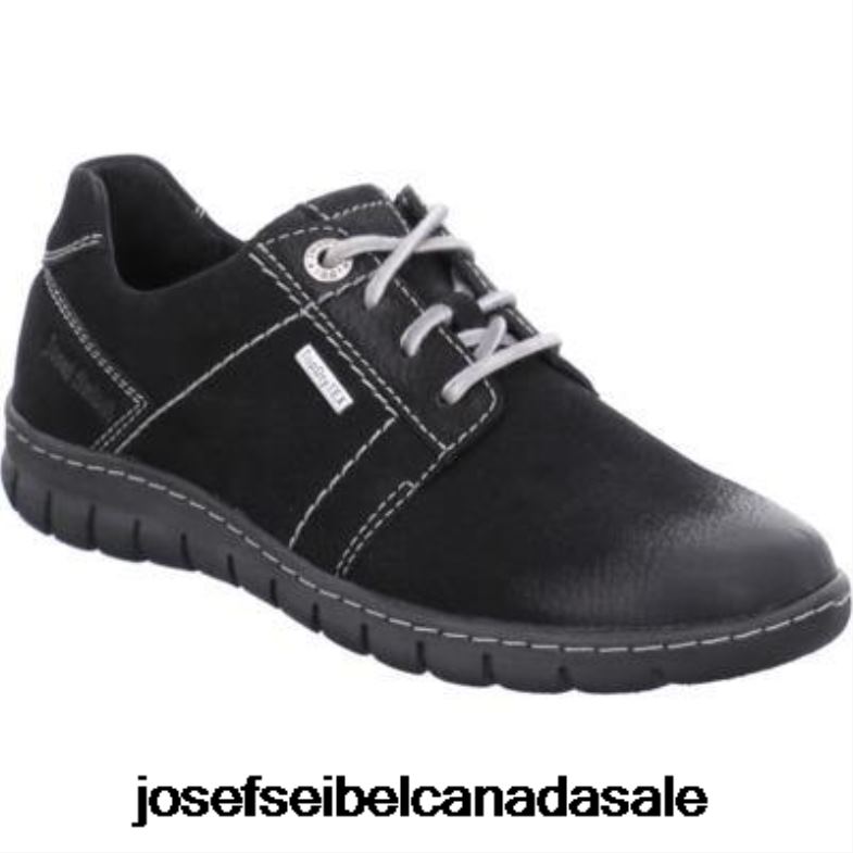 Women Josef Seibel Steffi 59 BLACK Lace-Up Shoes XP2NL33
