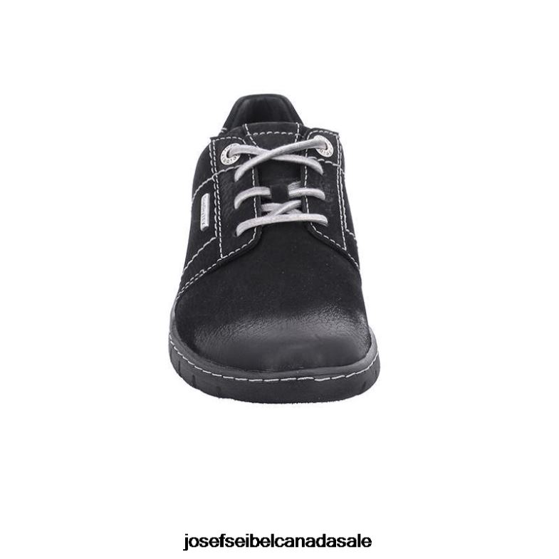 Women Josef Seibel Steffi 59 BLACK Lace-Up Shoes XP2NL33