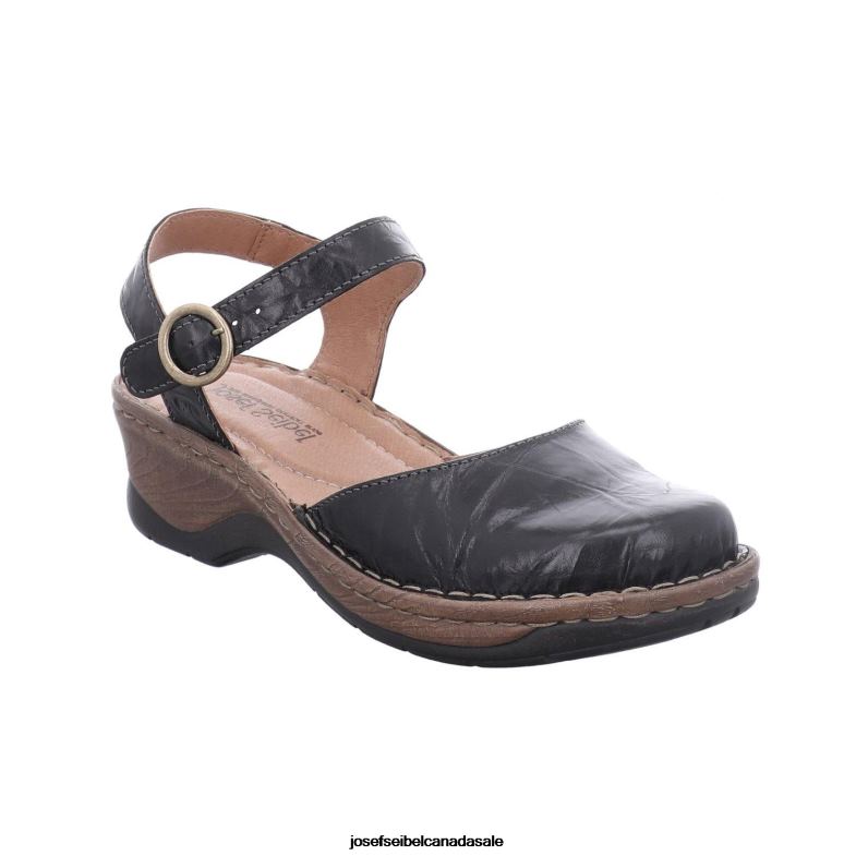 Women Josef Seibel Catalonia 61 BLACK Sandals XP2NL109