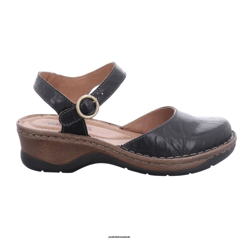 Women Josef Seibel Catalonia 61 BLACK Sandals XP2NL109