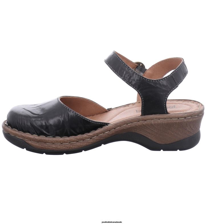 Women Josef Seibel Catalonia 61 BLACK Sandals XP2NL109