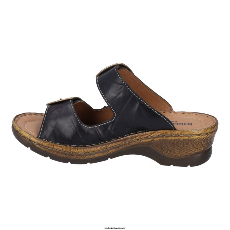 Women Josef Seibel Catalonia 76 BLACK Sandals XP2NL93