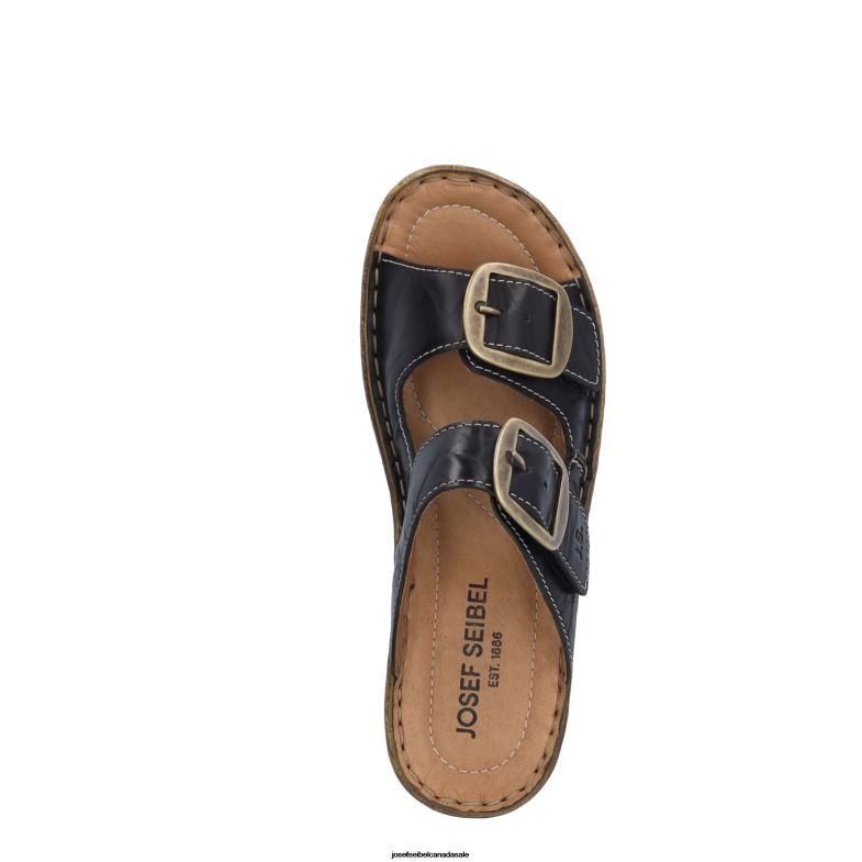 Women Josef Seibel Catalonia 76 BLACK Sandals XP2NL93