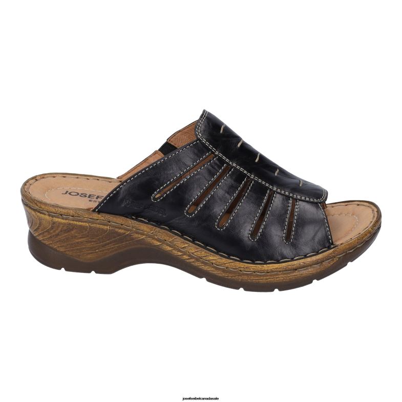 Women Josef Seibel Catalonia 77 BLACK Sandals XP2NL81