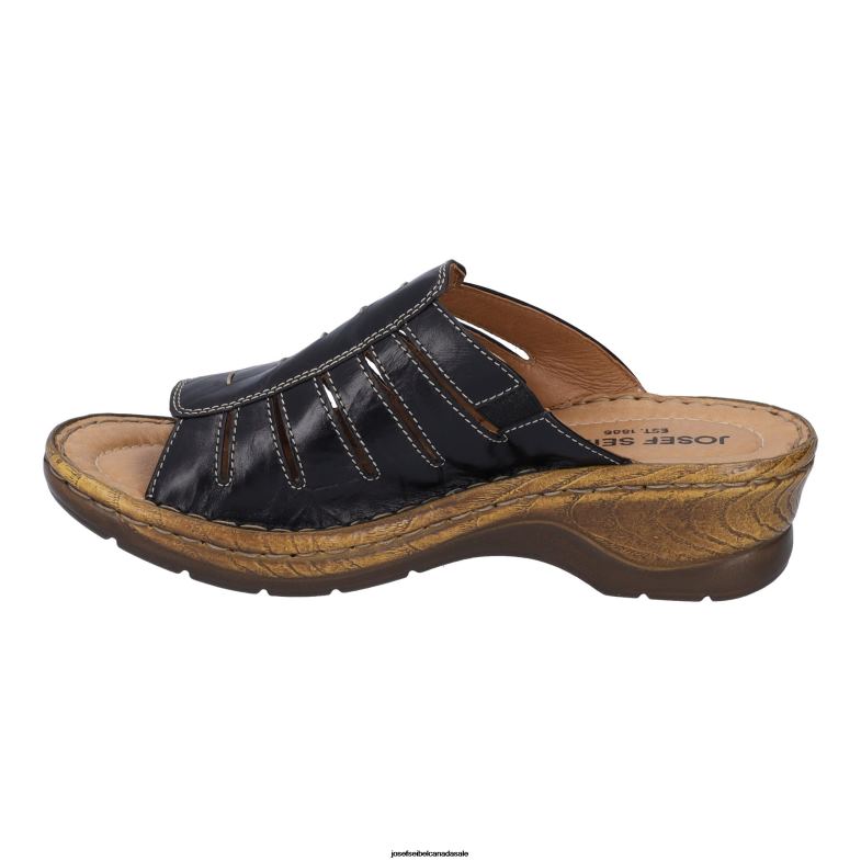 Women Josef Seibel Catalonia 77 BLACK Sandals XP2NL81
