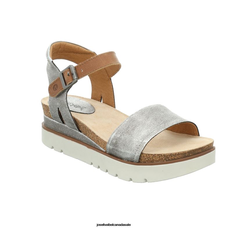 Women Josef Seibel Clea 01 PLATIN Sandals XP2NL116
