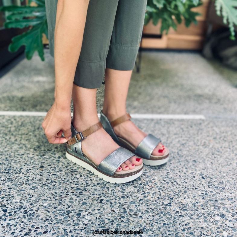 Women Josef Seibel Clea 01 PLATIN Sandals XP2NL116