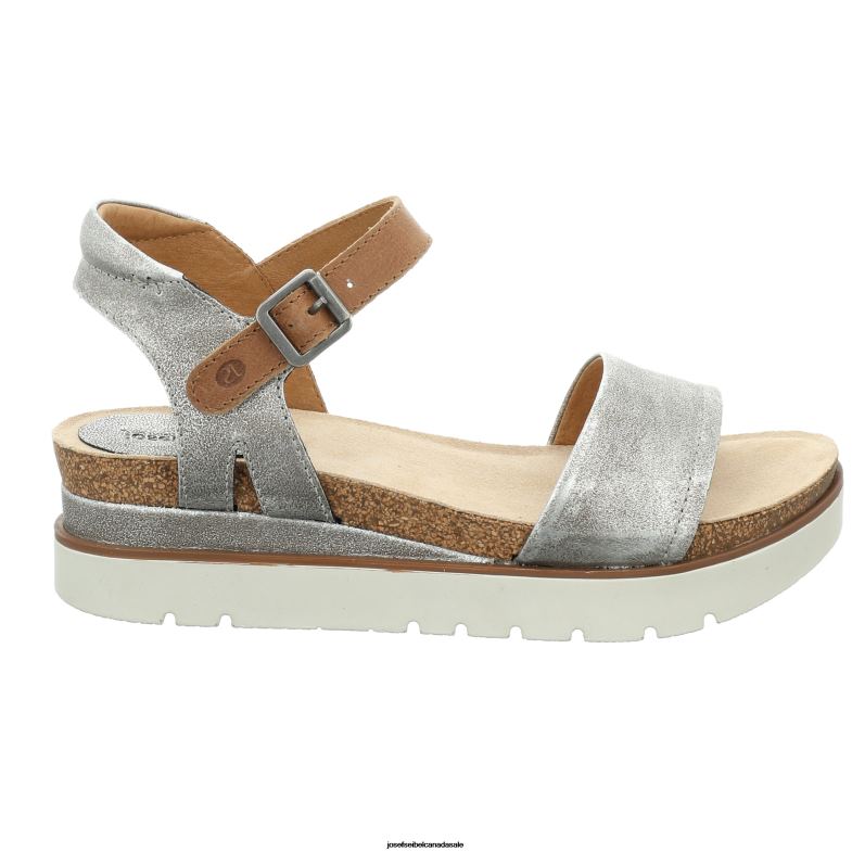 Women Josef Seibel Clea 01 PLATIN Sandals XP2NL116