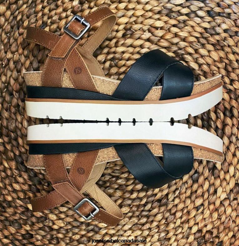Women Josef Seibel Clea 10 BLACK Sandals XP2NL126