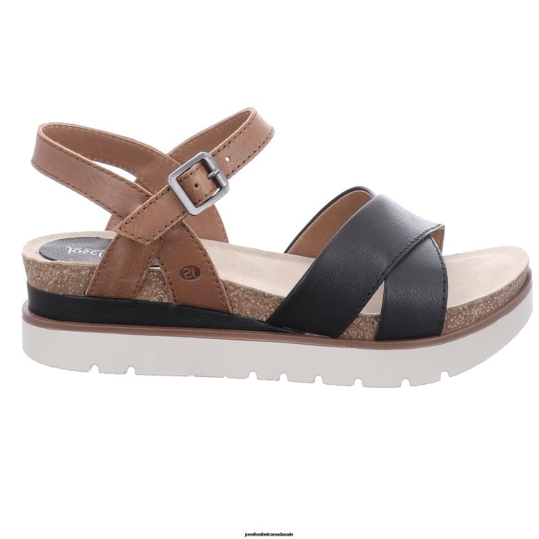 Women Josef Seibel Clea 10 BLACK Sandals XP2NL126