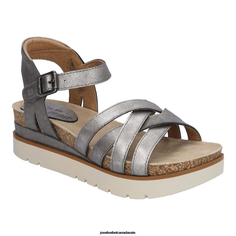 Women Josef Seibel Clea 14 PLATIN Sandals XP2NL95