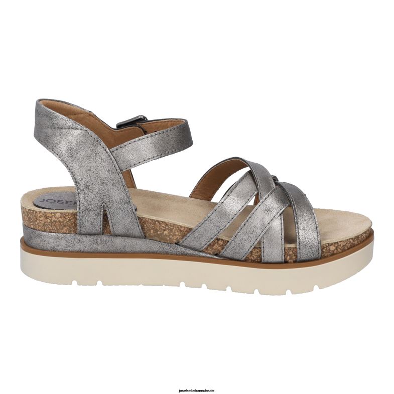 Women Josef Seibel Clea 14 PLATIN Sandals XP2NL95
