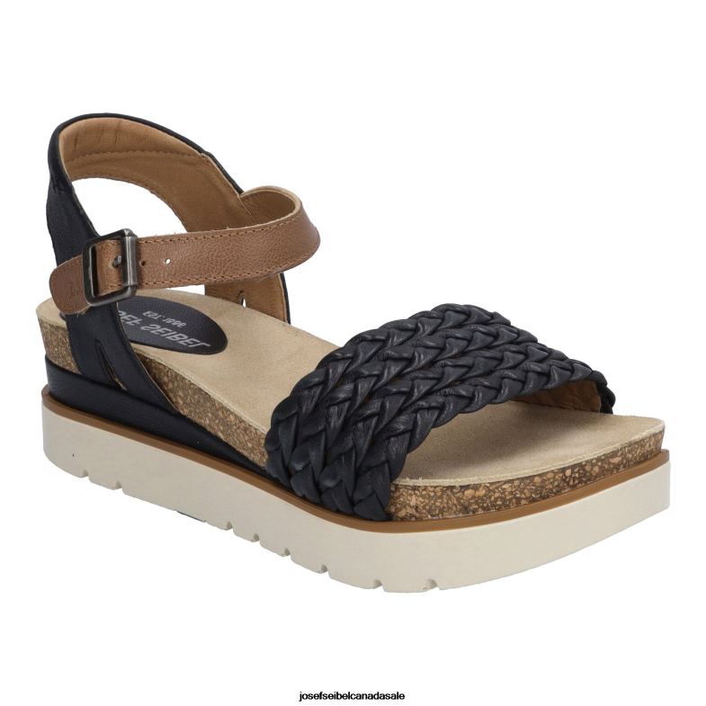Women Josef Seibel Clea 16 BLACK Sandals XP2NL62