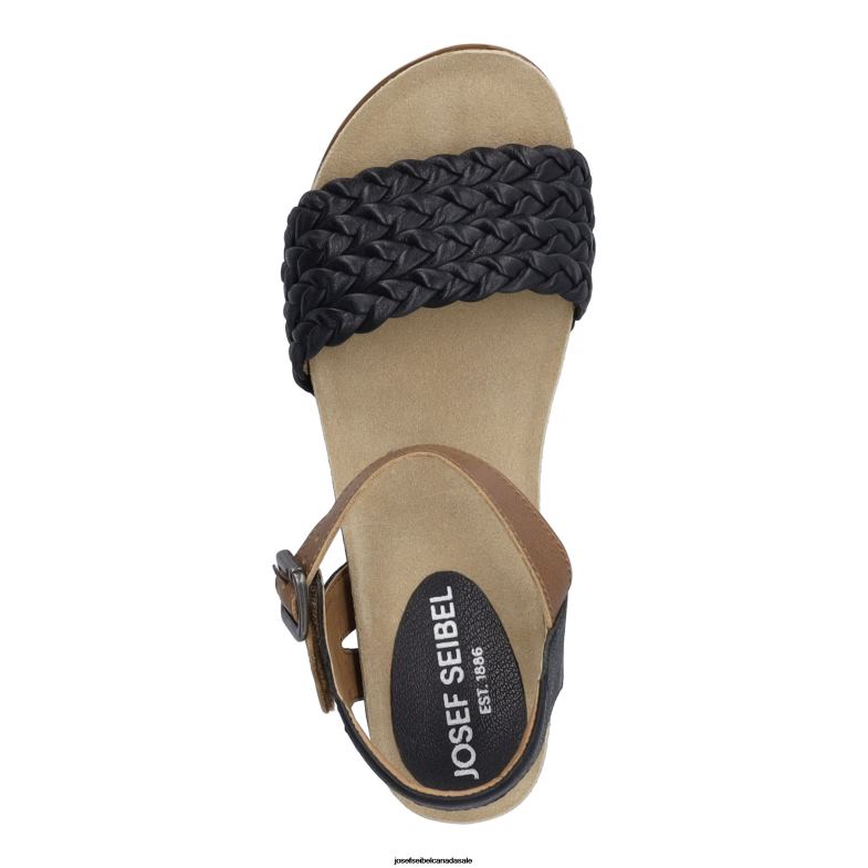 Women Josef Seibel Clea 16 BLACK Sandals XP2NL62