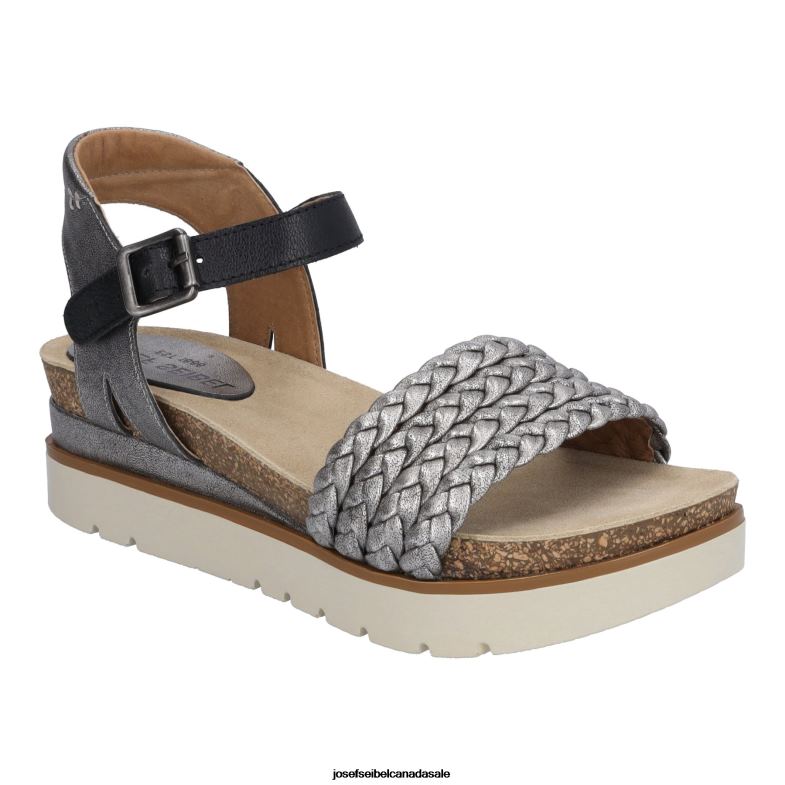 Women Josef Seibel Clea 16 PLATIN Sandals XP2NL65