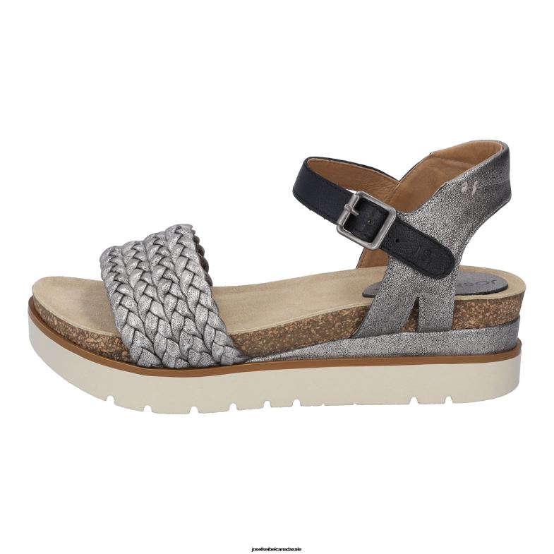 Women Josef Seibel Clea 16 PLATIN Sandals XP2NL65