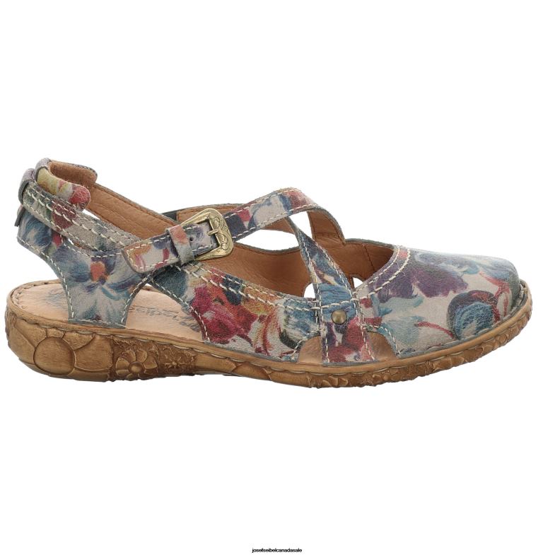 Women Josef Seibel Rosalie 13 GRAPHITE PRINT Sandals XP2NL138