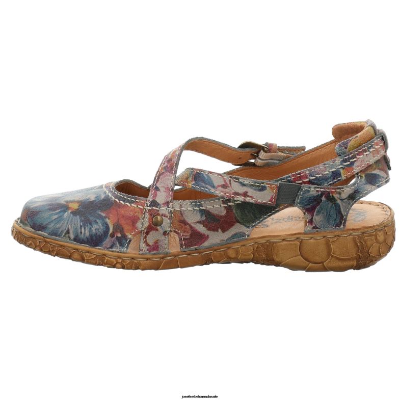 Women Josef Seibel Rosalie 13 GRAPHITE PRINT Sandals XP2NL138