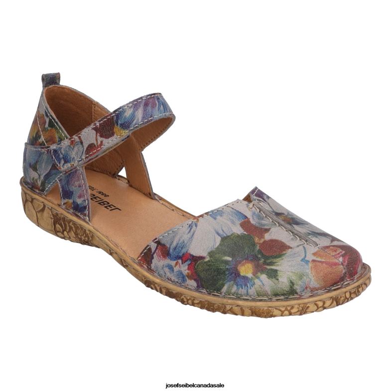 Women Josef Seibel Rosalie 42 GRAPHITE PRINT Sandals XP2NL149