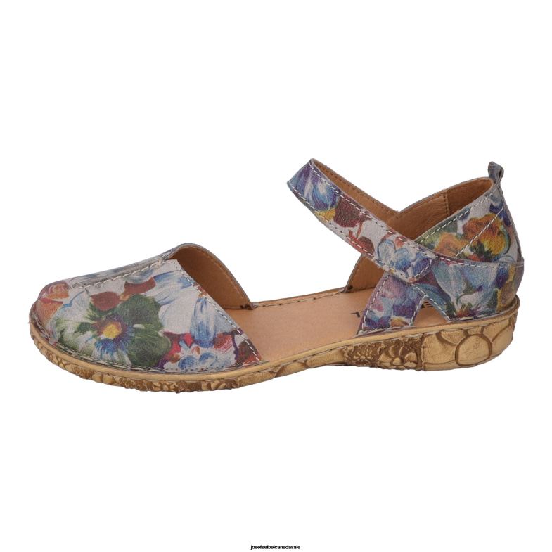 Women Josef Seibel Rosalie 42 GRAPHITE PRINT Sandals XP2NL149