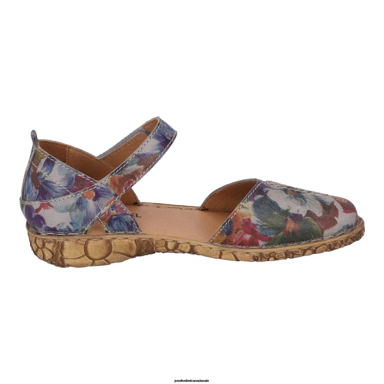 Women Josef Seibel Rosalie 42 GRAPHITE PRINT Sandals XP2NL149