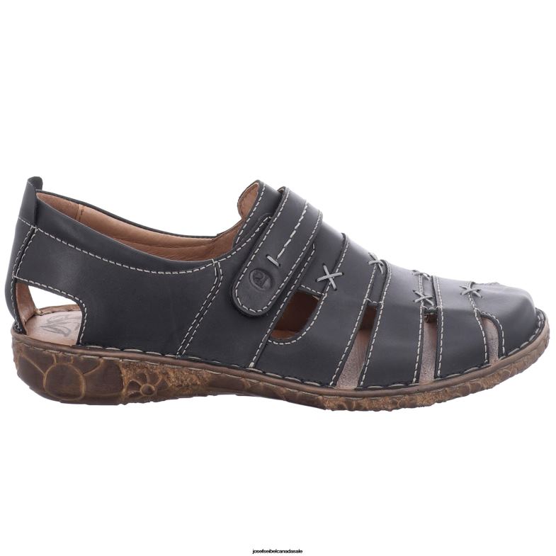 Women Josef Seibel Rosalie 45 BLACK Sandals XP2NL151