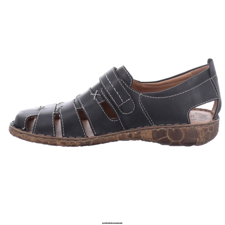 Women Josef Seibel Rosalie 45 BLACK Sandals XP2NL151