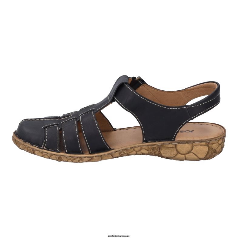 Women Josef Seibel Rosalie 48 BLACK Sandals XP2NL170