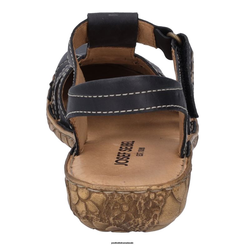Women Josef Seibel Rosalie 48 BLACK Sandals XP2NL170