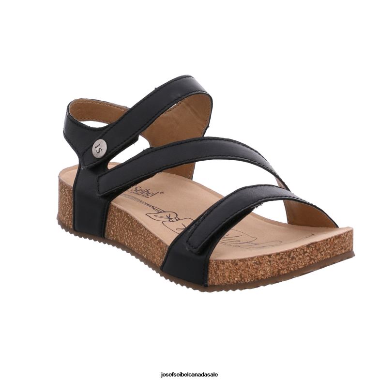 Women Josef Seibel Tonga 25 BLACK Sandals XP2NL77