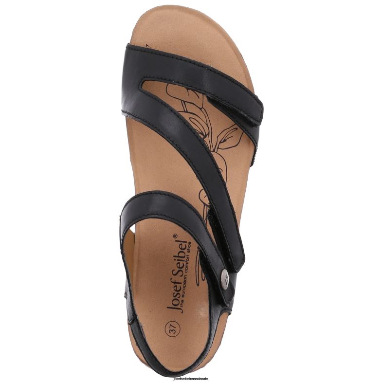 Women Josef Seibel Tonga 25 BLACK Sandals XP2NL77