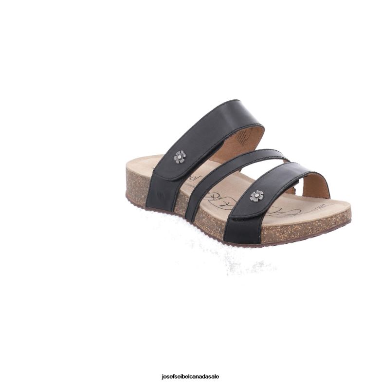 Women Josef Seibel Tonga 54 BLACK Sandals XP2NL90