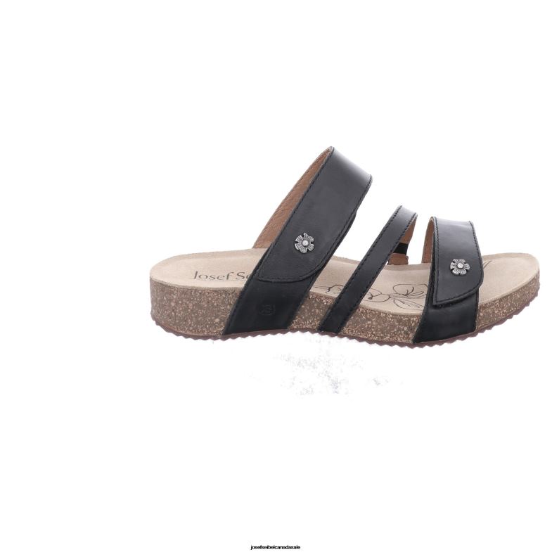 Women Josef Seibel Tonga 54 BLACK Sandals XP2NL90