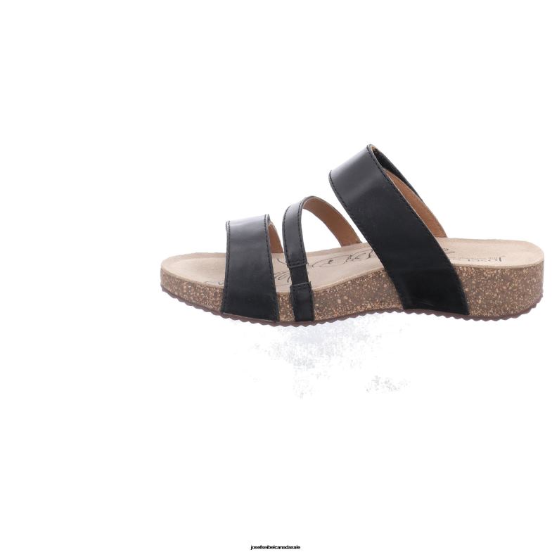Women Josef Seibel Tonga 54 BLACK Sandals XP2NL90